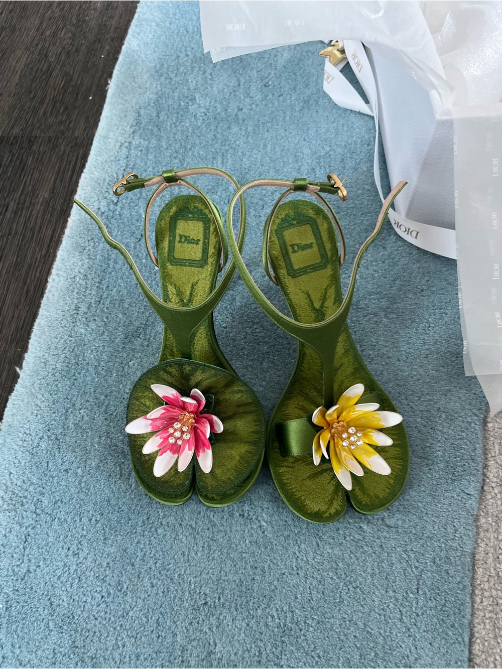 NWB Dior Nympheas Water Lily Sandal Heel sz36.5 - Picture 9 of 12